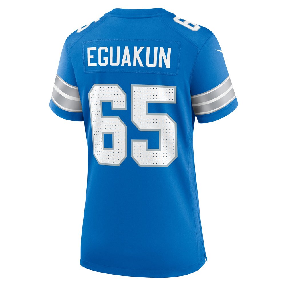Women's Detroit Lions Kingsley Eguakun Blue Game Jersey 3
