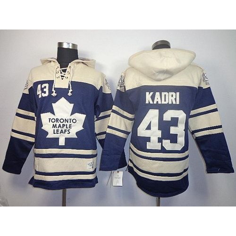Maple Leafs #43 Nazem Kadri Blue Sawyer Hooded Sweatshirt Stitched NHL Jersey 1