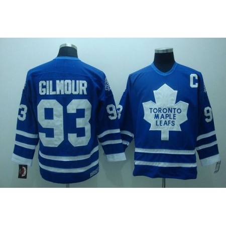 Maple Leafs #93 Doug Gilmour Stitched Blue CCM Throwback NHL Jersey 1