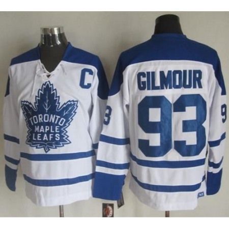 Maple Leafs #93 Doug Gilmour White CCM Throwback Winter Classic Stitched NHL Jersey 1