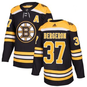 Men's Boston Bruins #37 Patrice Bergeron Black Stitched NHL Jersey