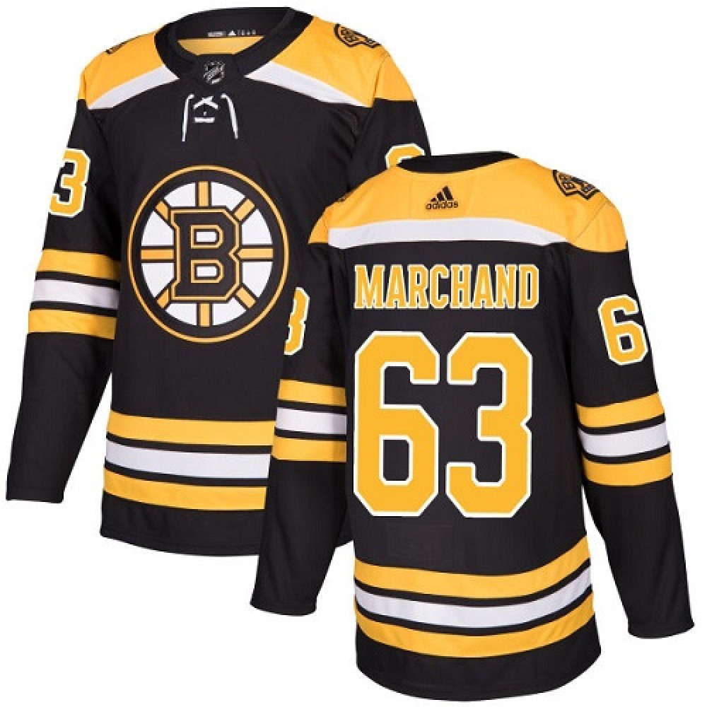 Men's Boston Bruins #63 Brad Marchand Black Stitched NHL Jersey 1