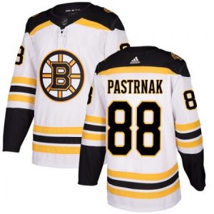 Men's Boston Bruins #88 David Pastrnak White Stitched NHL Jersey