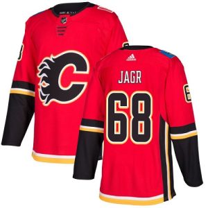 Men's Calgary Flames #68 Jaromir Jagr Red Stitched NHL Jersey