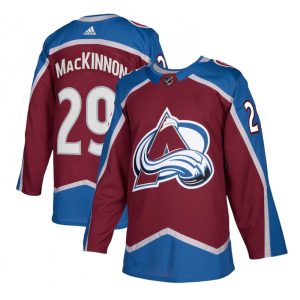 Men's Colorado Avalanche #29 Nathan MacKinnon Burgundy Stitched NHL Jersey