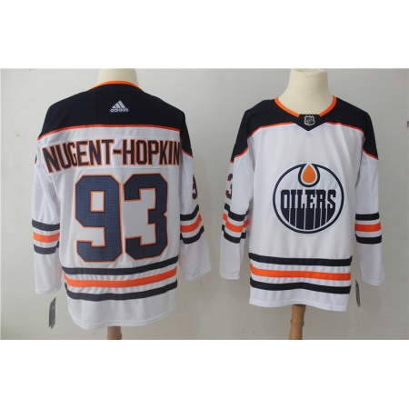 Men's Edmonton Oilers #93 Ryan Nugent-Hopkins White Stitched NHL Jersey 1