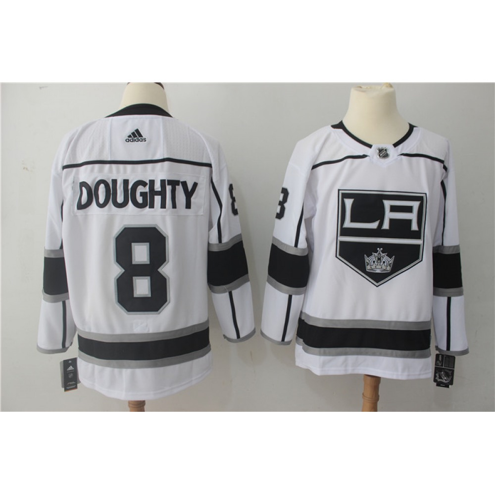 Men's Los Angeles Kings #8 Drew Doughty White Stitched NHL Jersey 1