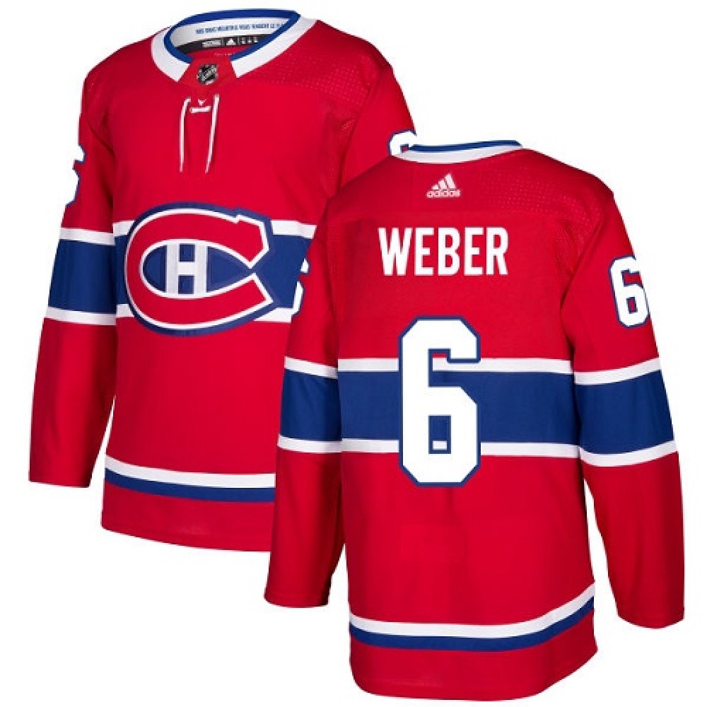 Men's Montreal Canadiens #6 Shea Weber Red Stitched NHL Jersey 1