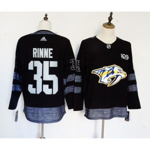 Men's Nashville Predators #35 Viktor Arvidsson Black 1917-2017 100th Anniversary Stitched NHL Jersey