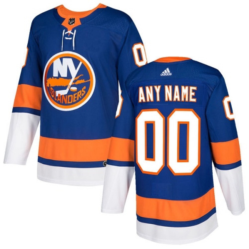 Men's New York Islanders Personalized Authentic Royal Blue Home Stitched NHL Jersey 1