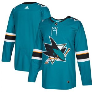 Men's San Jose Sharks Teal Stitched NHL Jersey