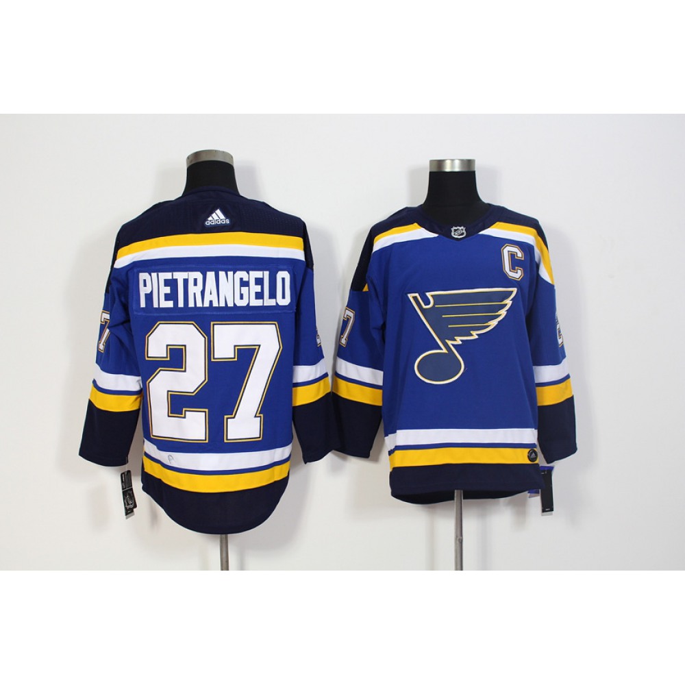 Men's St. Louis Blues #27 Alex Pietrangelo Blue Stitched NHL Jersey 1