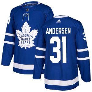 Men's Toronto Maple Leafs #31 Frederik Andersen Blue Stitched NHL Jersey