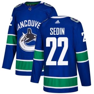 Men's Vancouver Canucks #22 Daniel Sedin Blue Stitched NHL Jersey