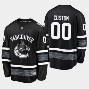 Men's Vancouver Canucks Custom 2019 NHL All Star Black Stitched Jersey