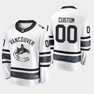 Men's Vancouver Canucks Custom 2019 NHL All Star White Stitched Jersey