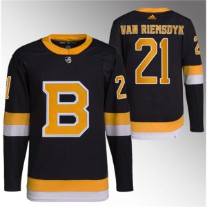 Men's Boston Bruins #21 James van Riemsdyk Black Home Stitched Jersey