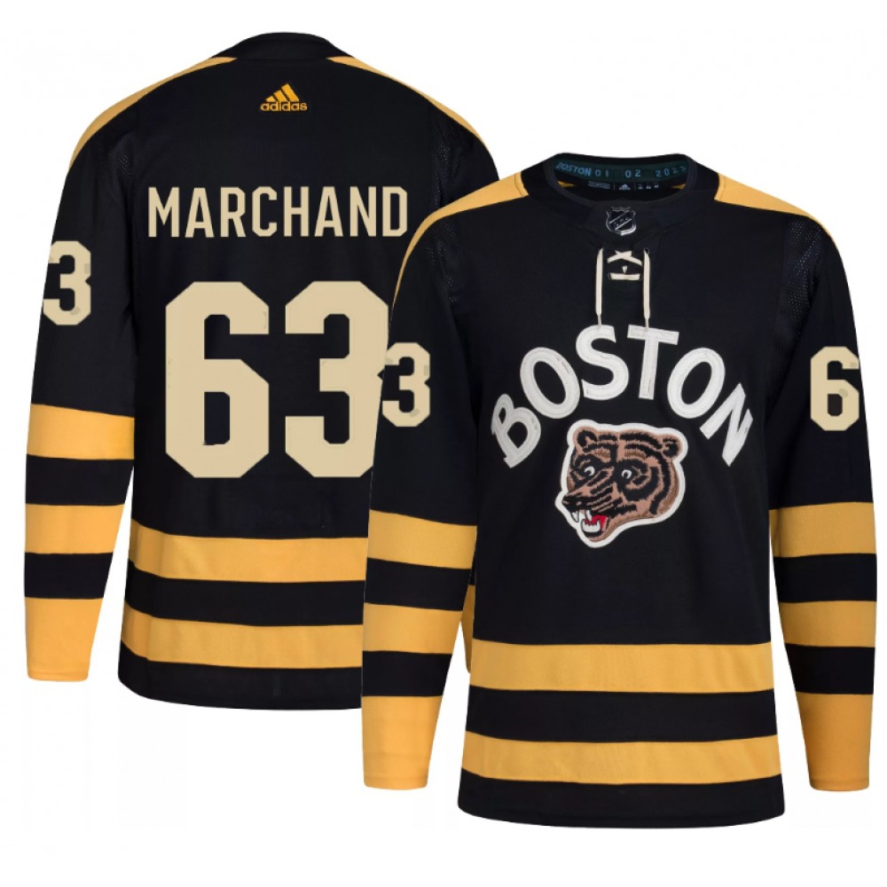 Men's Boston Bruins #63 Brad Marchand Black Classic Primegreen Stitched Jersey 1