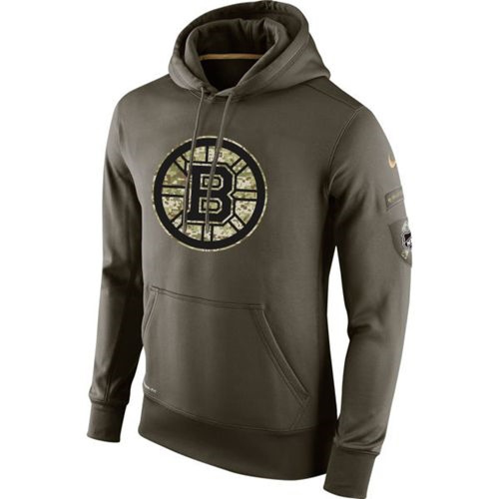 Men's Boston Bruins Salute To Service NHL Hoodie 1