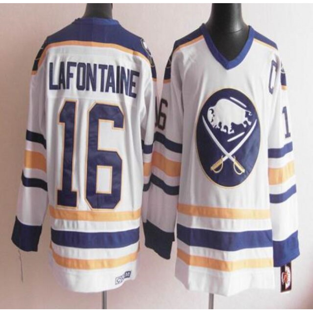 Men's Buffalo Sabres Custom White Stitched Jersey 1