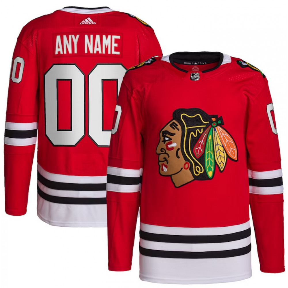 Men's Chicago Blackhawks Active Player Custom Red Stitched Hockey Jersey 1