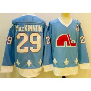 Men's Colorado Avalanche #29 Nathan MacKinnon Blue Stitched Jersey