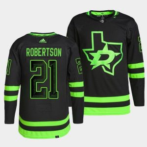 Men's Dallas Stars #21 Jason Robertson Black 2020/21 Alternate Premier Stitched Jersey