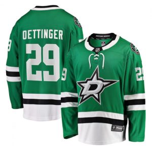 Men's Dallas Stars #29 Jake Oettinger Green Stitched Jersey