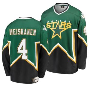 Men's Dallas Stars #4 Miro Heiskanen Green Heritage Premier Jersey