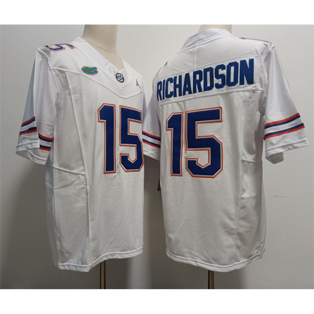 Men's Florida Gators #15 Anthony Richardson White Stitched Jersey 1
