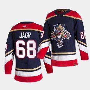 Men's Florida Panthers #68 Jaromir Jagr Black 2020-21 Reverse Retro Stitched Jersey