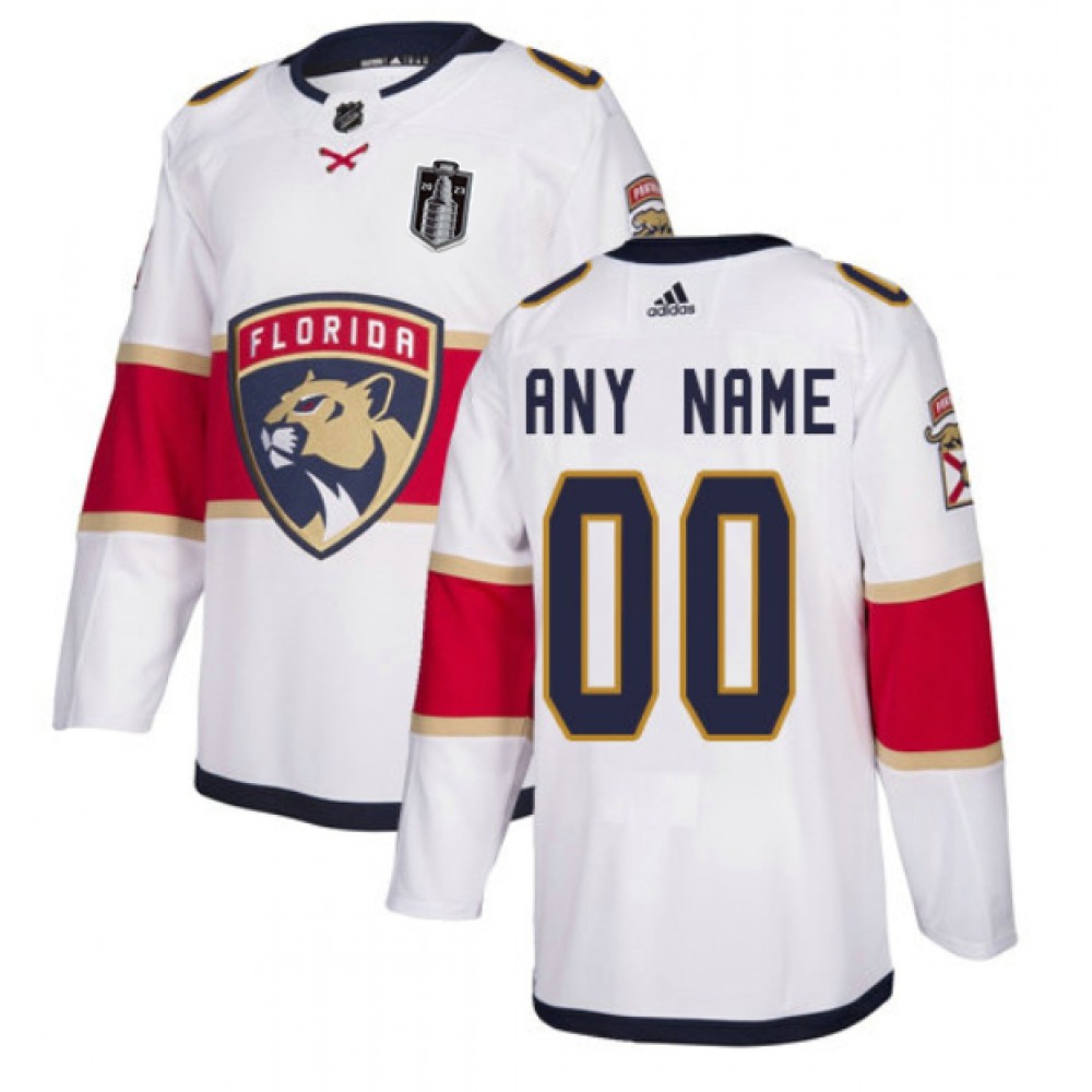 Men's Florida Panthers Active Player Custom White 2023 Stanley Cup Final Stitched Jersey 1
