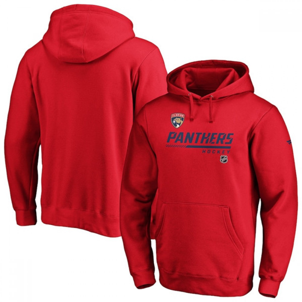 Men's Florida Panthers Red Pro Core Collection Prime Pullover Hoodie 1