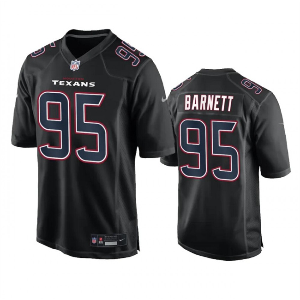 Men's Houston Texans #95 Derek Barnett Black Fashion Vapor Untouchable Limited Stitched Football Jersey 1