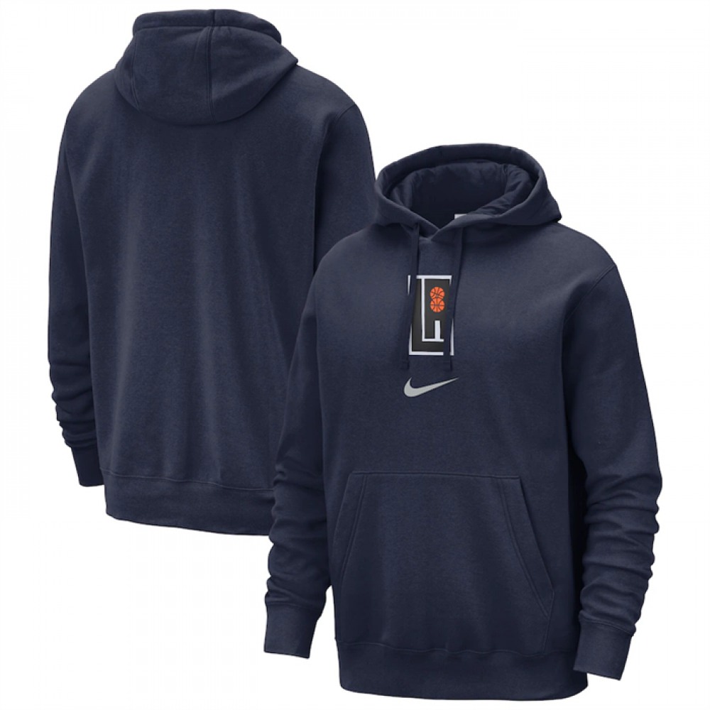 Men's Los Angeles Clippers Navy 2023/24 City Edition Essential Club Pullover Hoodie 1