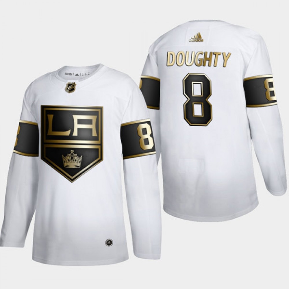 Men's Los Angeles Kings #8 Drew Doughty White Stitched Jersey 1
