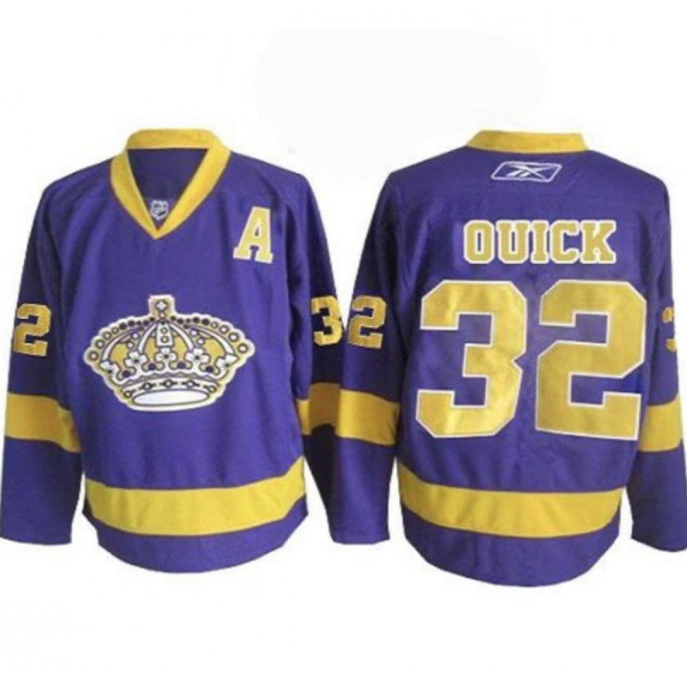 Men's Los Angeles Kings Custom Purple Stitched Jersey 1