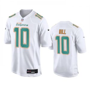 Men's Miami Dolphins #10 Tyreek Hill White Fashion Vapor Untouchable Stitched Football Jersey