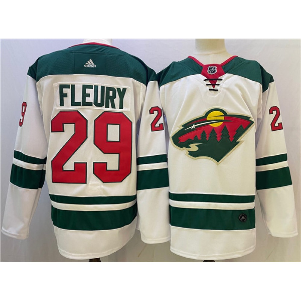 Men's Minnesota Wild #29 Marc-Andre Fleury White Stitched Jersey 1