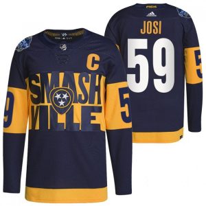Men's Nashville Predators #59 Roman Josi 2022 Navy Stadium Series Player Stitched Jersey
