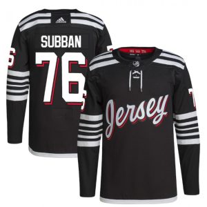 Men's New Jersey Devils #76 P.K. Subban 2021/22 Black Stitched Jersey