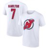 Men's New Jersey Devils #7 Dougie Hamilton White T-Shirt