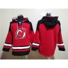 Men's New Jersey Devils Blank Red Ageless Must-Have Lace-Up Pullover Hoodie
