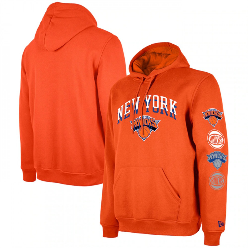 Men's New York Knicks Orange 2023/24 City Edition Pullover Hoodie 1