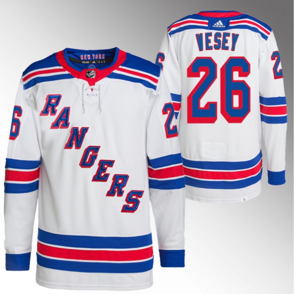 Men's New York Rangers #26 Jimmy Vesey White Stitched Jersey 1