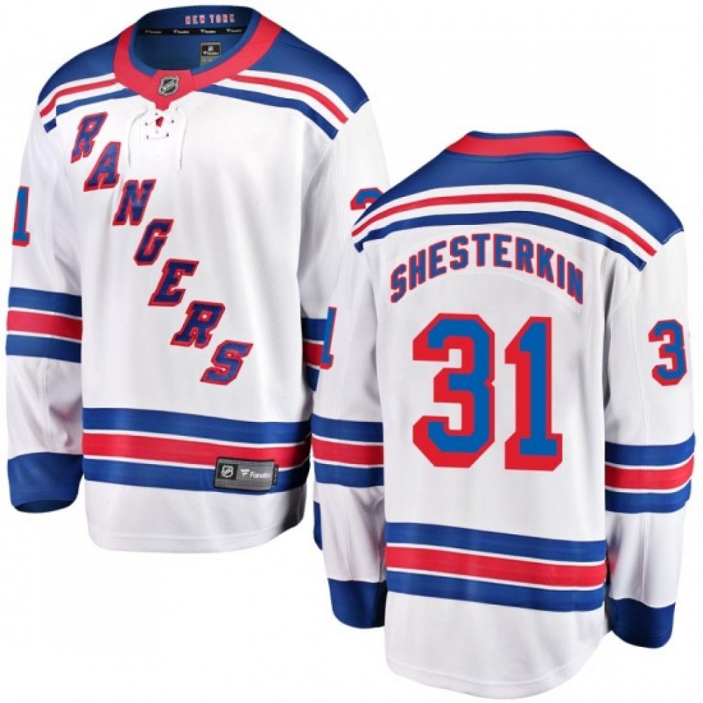 Men's New York Rangers #31 Igor Shesterkin White Home Stitched Jersey 1