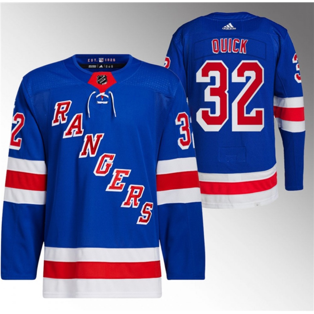 Men's New York Rangers #32 Jonathan Quick Royal Stitched Jersey 1