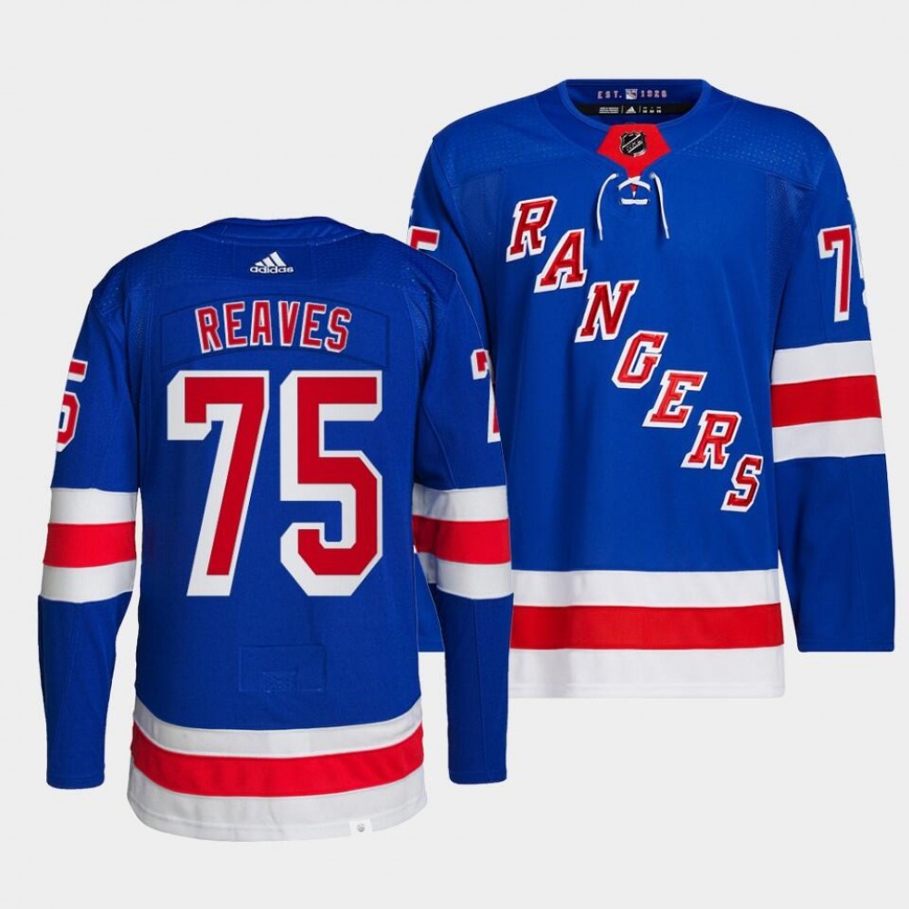 Men's New York Rangers #75 Ryan Reaves Blue Stitched Jersey 1