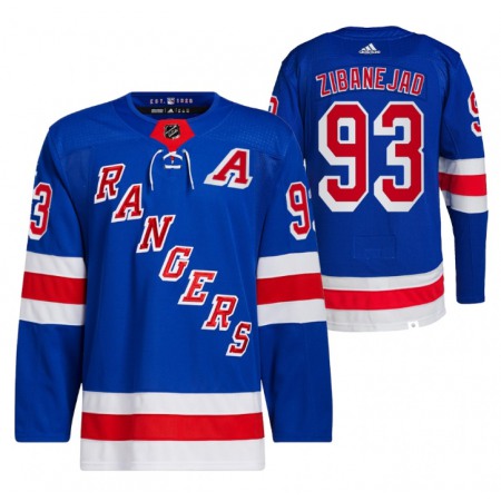 Men's New York Rangers #93 Mika Zibanejad Blue Stitched Jersey 1