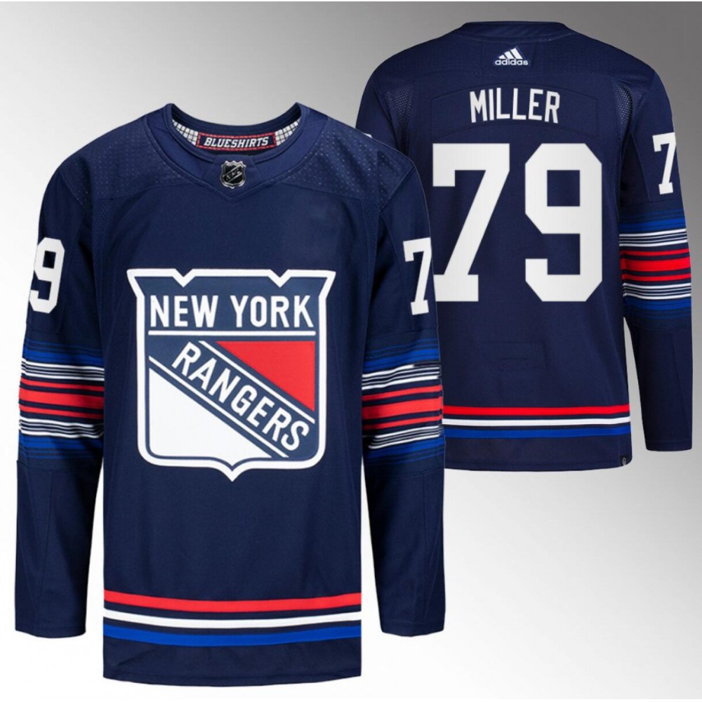 Men's New York Rangers #79 K'Andre Miller Navy Stitched Jersey 1